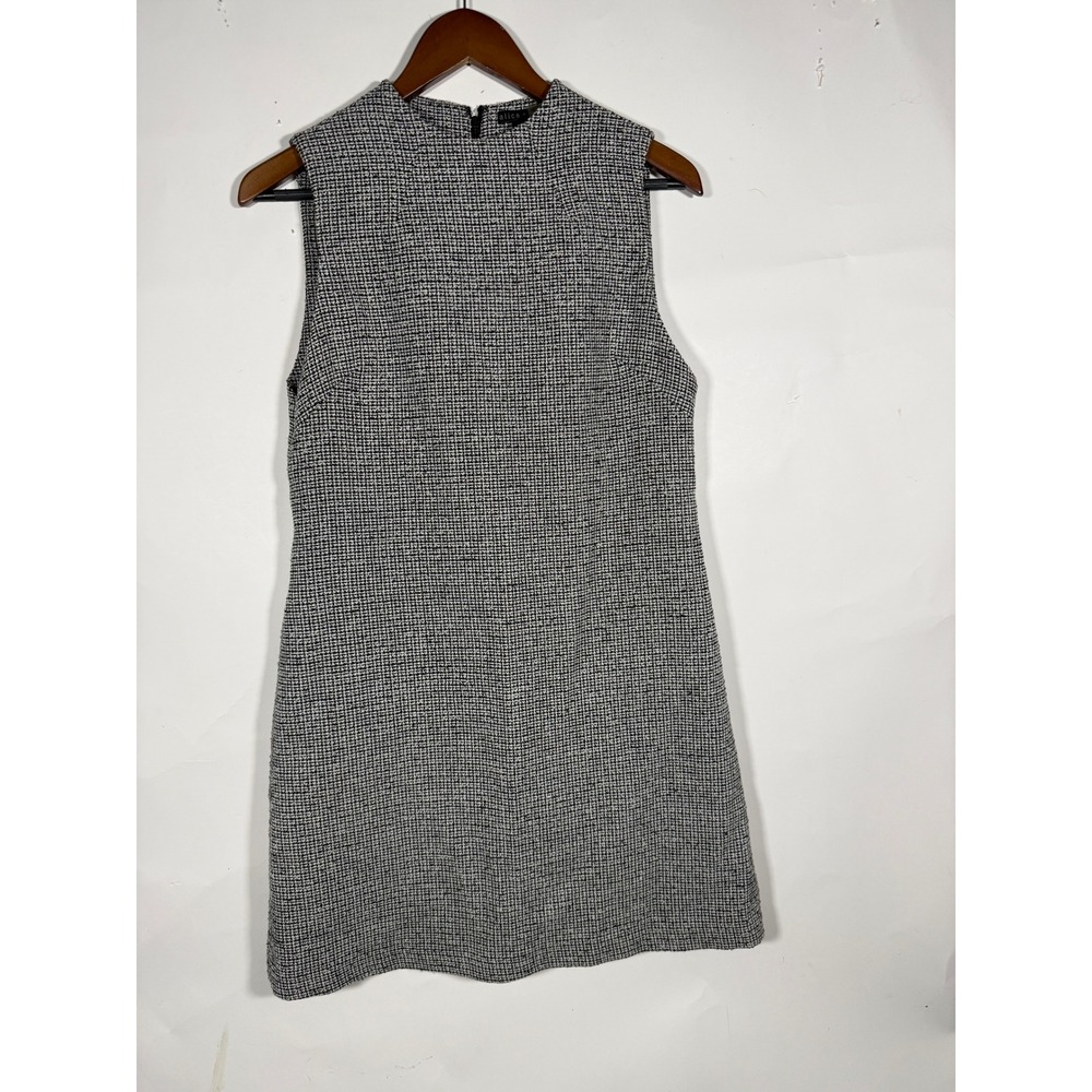 Alice + Olivia Employed Black White Tweed Wool Blend Shift Dress 6 CW706007503